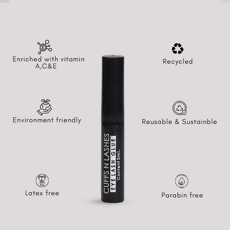 Cuffs N Lashes Eyelash Glue 3 ml Black