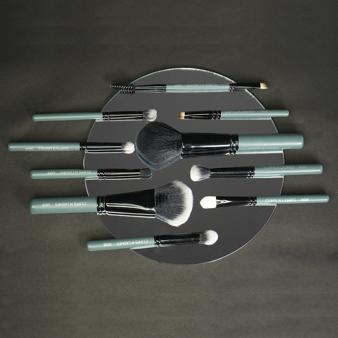 Cuffs N Lashes Mini Makeup Brushes Set Of 10