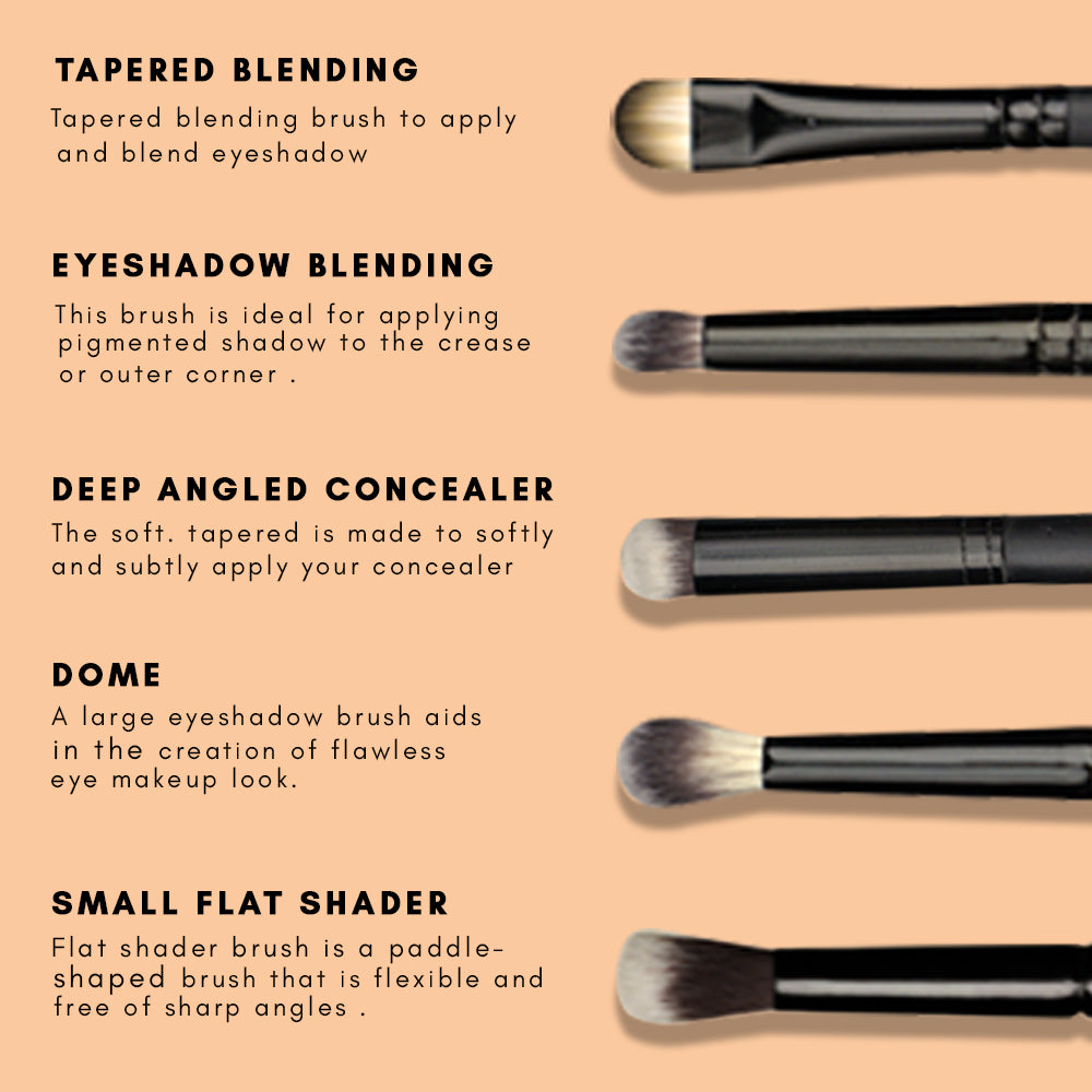 Cuffs N Lashes Makeup Brushes Set of 14