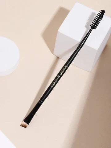 Cuffsnlashes Makeup Brushes E002 - Fine Angled Brow Brush & Spoolie