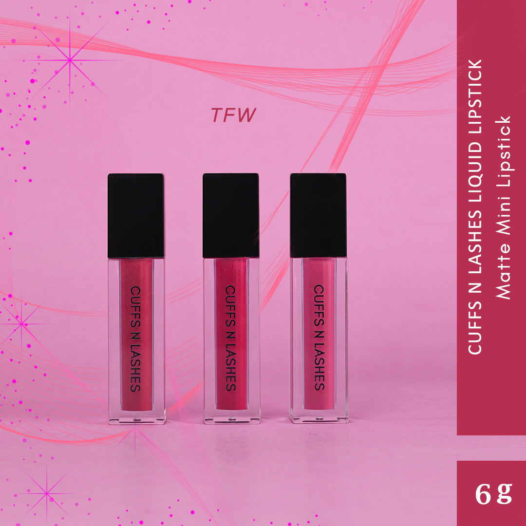 Cuffs N Lashes Matte Mini Liquid Lipstick Extra (Set of 3)