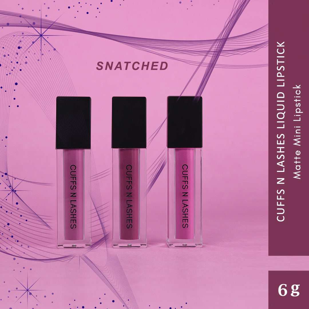 Cuffs N Lashes Matte Mini Liquid Lipstick Extra (Set of 3)