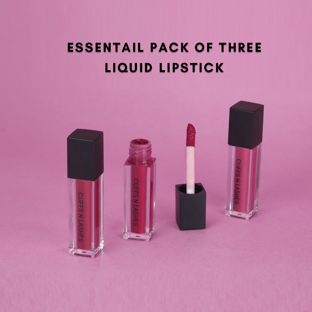 Cuffs N Lashes Matte Mini Liquid Lipstick Extra (Set of 3)