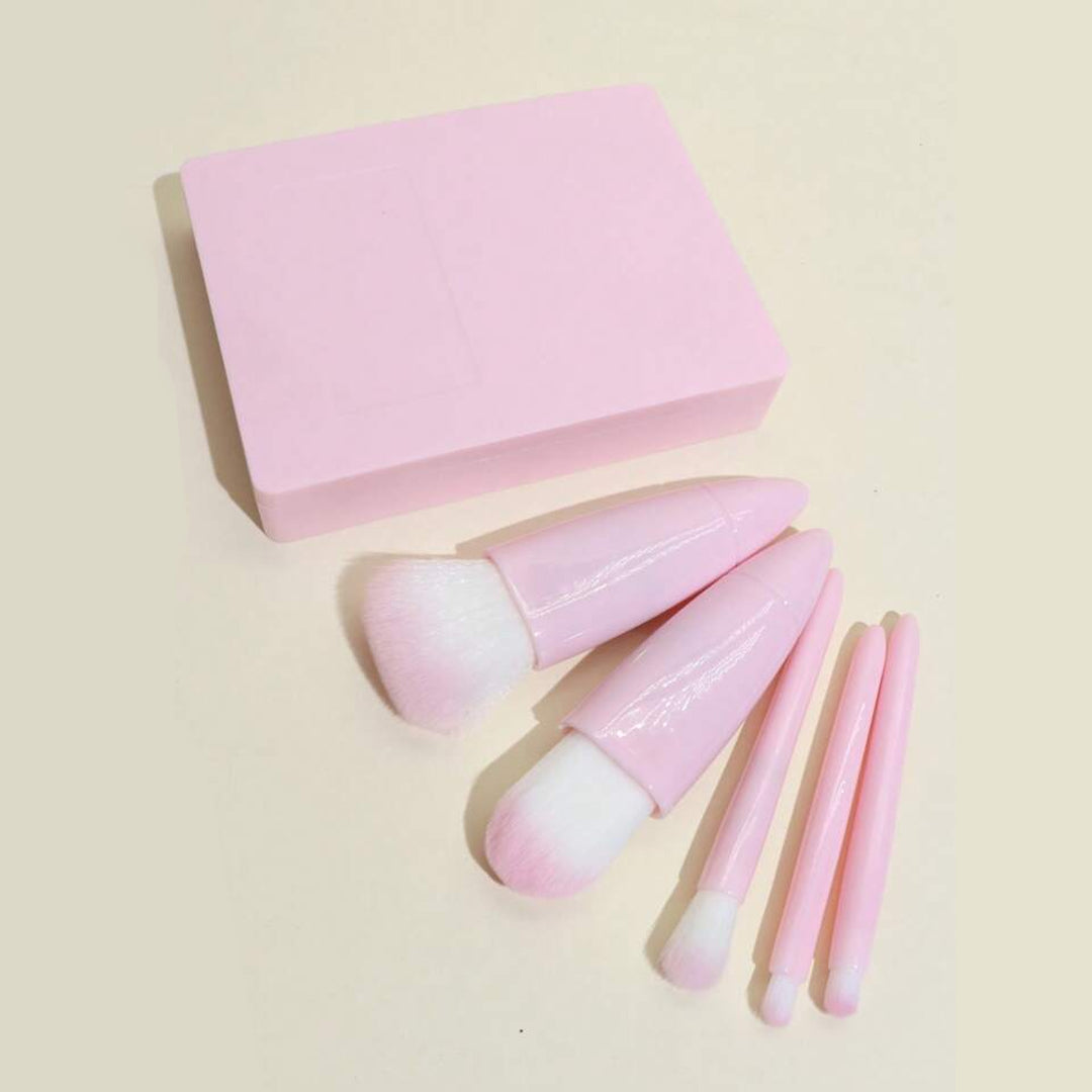 Cuffs N Lashes Mini Brush Set of 5 - Baby Pink