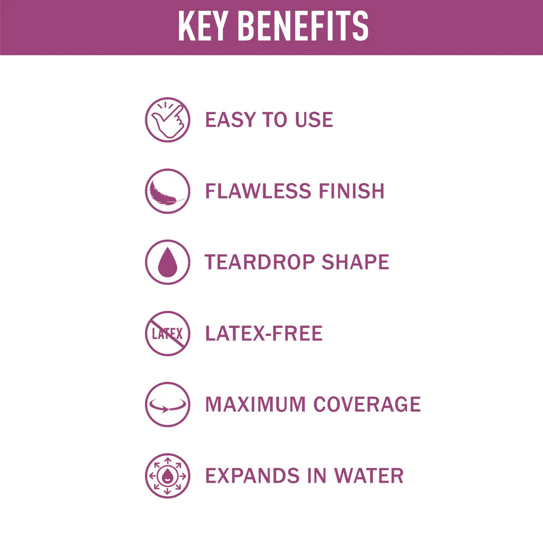 Cuffs N Lashes Mini Puff Makeup Blender/Sponge Set of 5