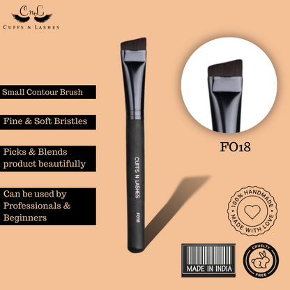 Cuffs N Lashes Makeup Brushes, F018 - Small Contour Brush