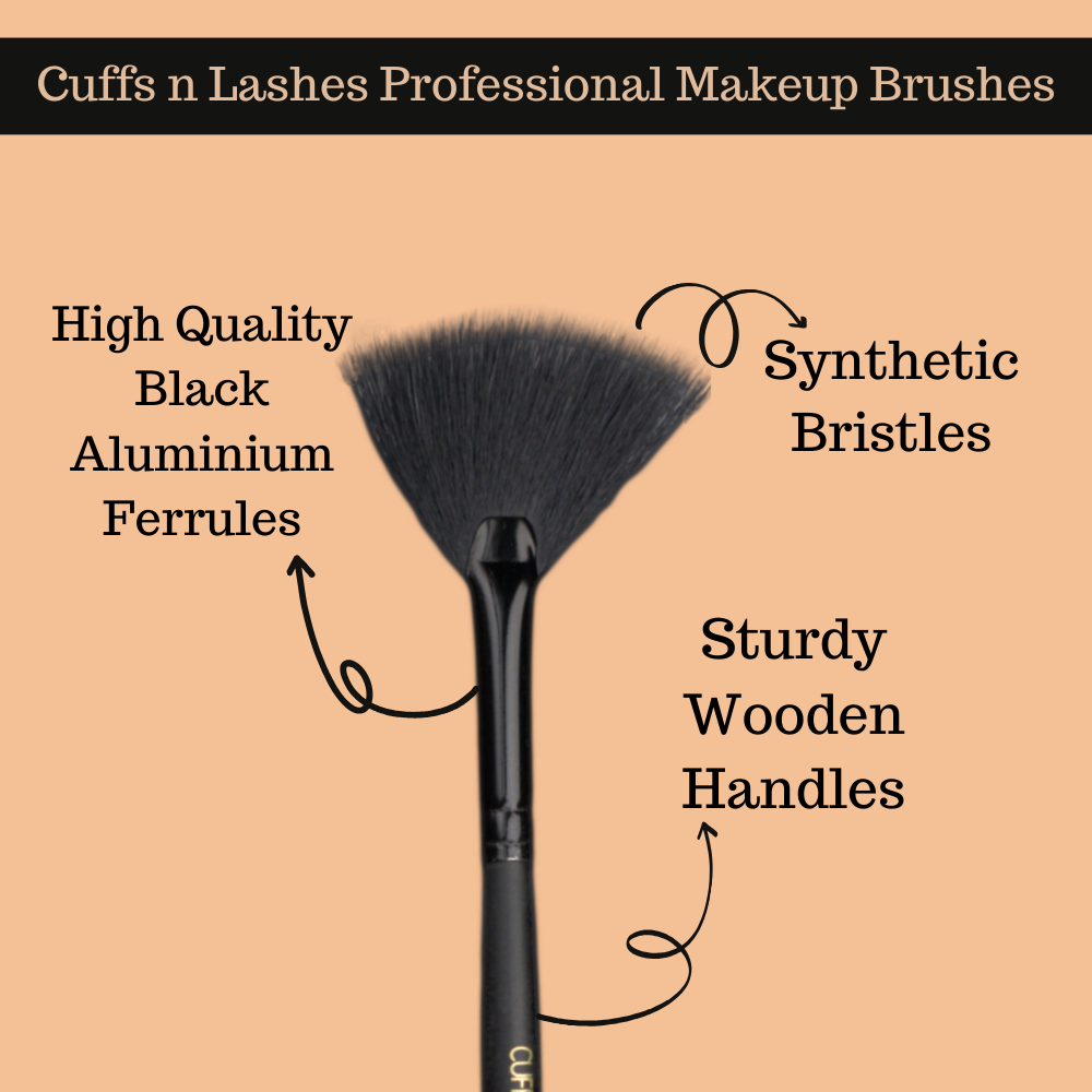 Cuffs N Lashes Makeup Brushes, F010 Big Fan Brush