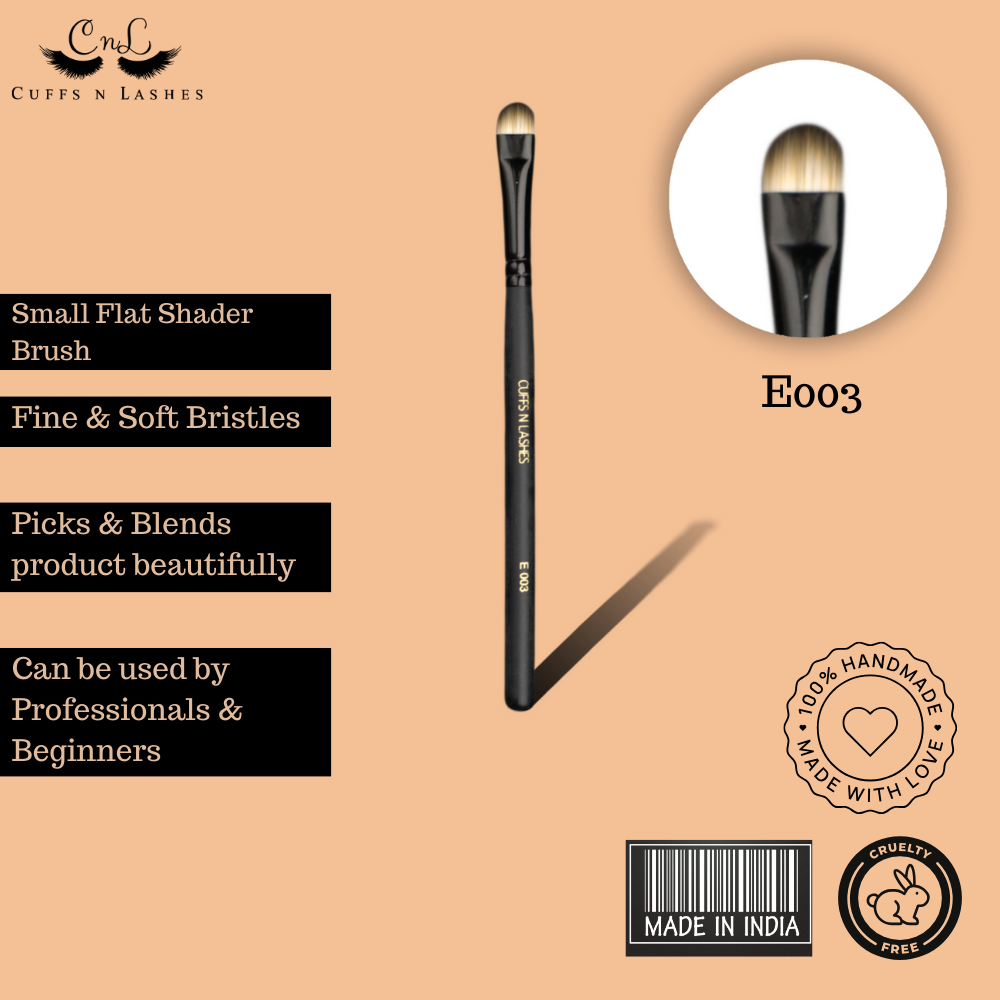 Cuffsnlashes Makeup Brushes E003 Flat Shader Brush