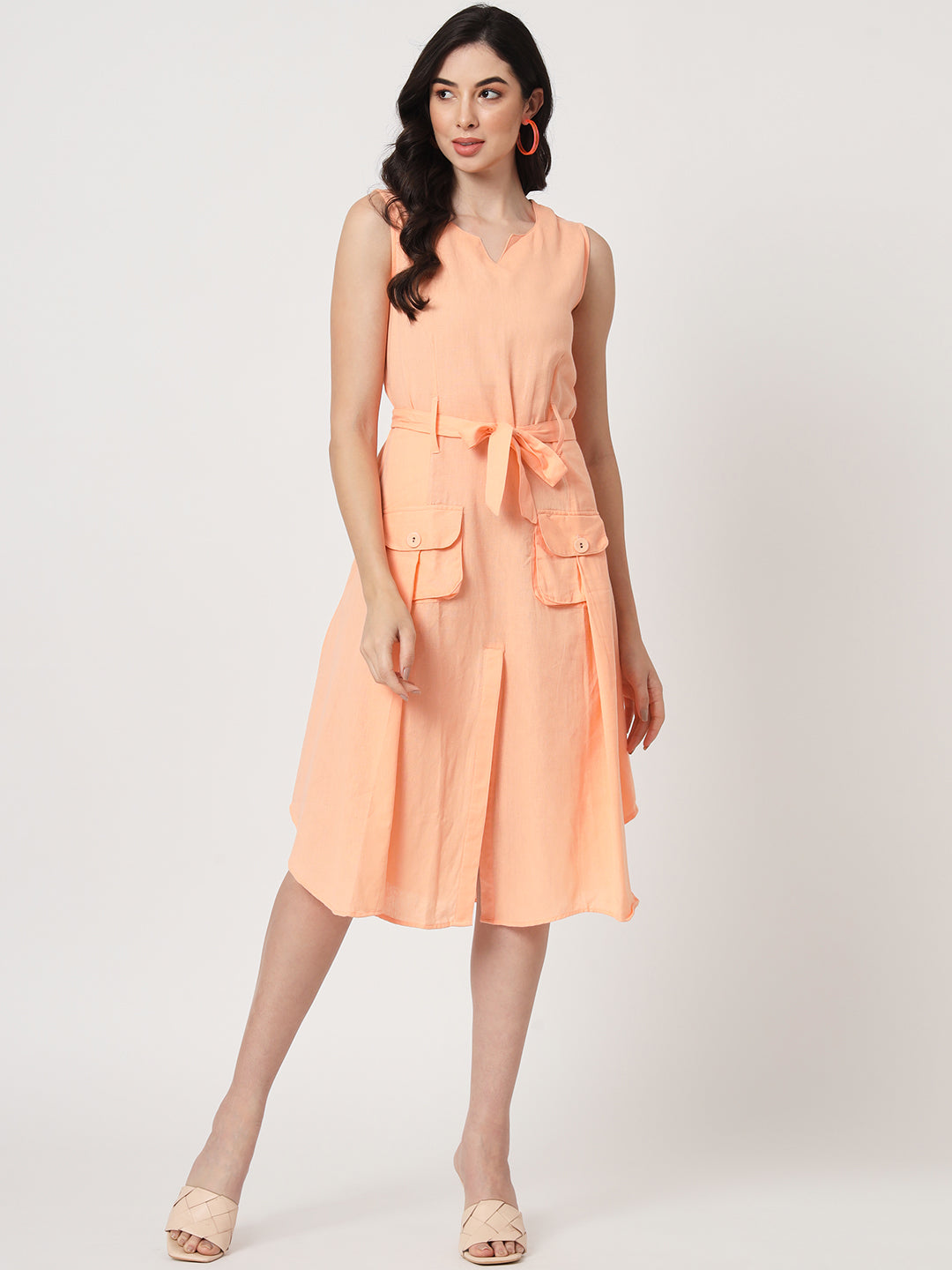 Peach a line clearance dress