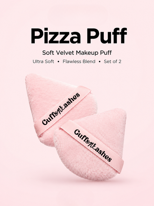 Cuffs N Lashes Pizza Puff - Soft Velvet Makeup Puff