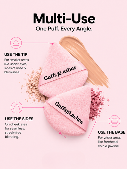 Cuffs N Lashes Pizza Puff - Soft Velvet Makeup Puff