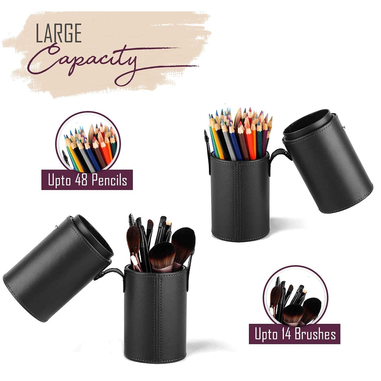 Cuffs N Lashes Brush Holder Black