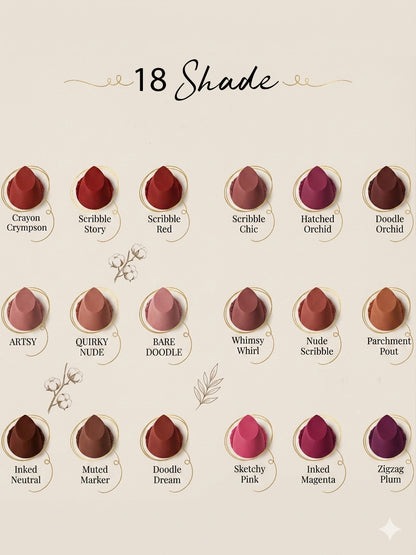 Cuffs N Lashes Doodle Mini Creamy Matte Lipstick SETS