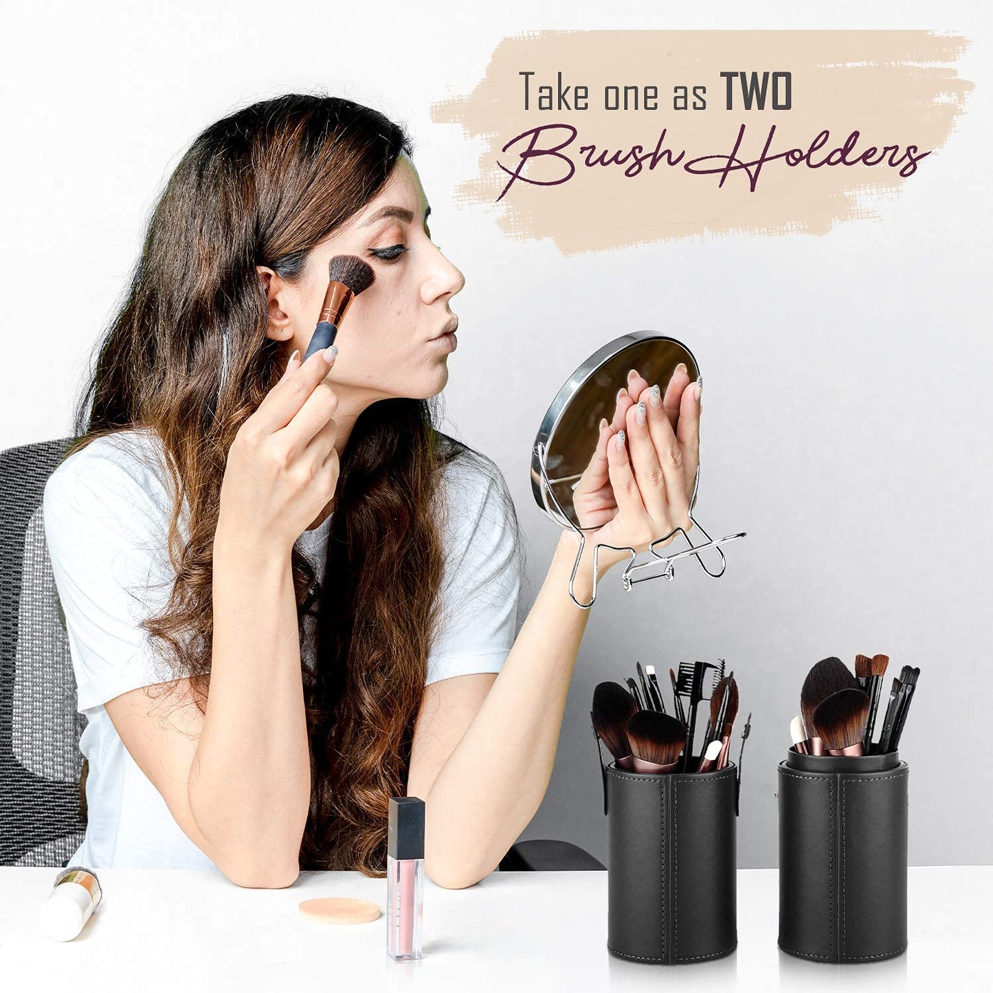Cuffs N Lashes Brush Holder Black