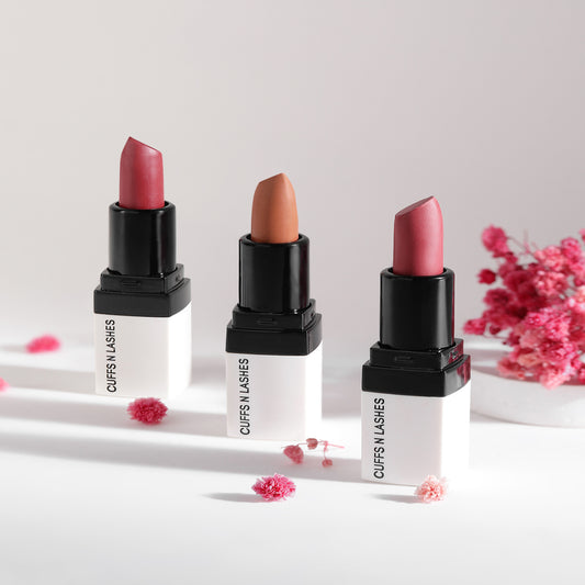 Cuffs N Lashes Doodle Lips Mini Creamy Matte Lipsticks (Set of 3)