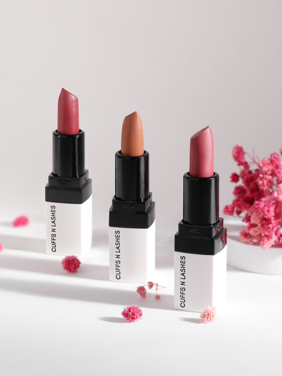 Cuffs N Lashes Doodle Lips Mini Creamy Matte Lipsticks (Set of 3)