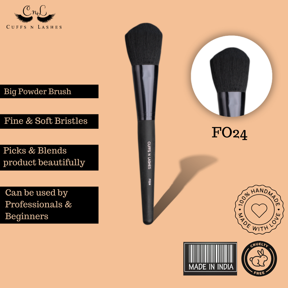 Cuffs N Lashes Makeup Brushes, F024 - Big Powder Brush