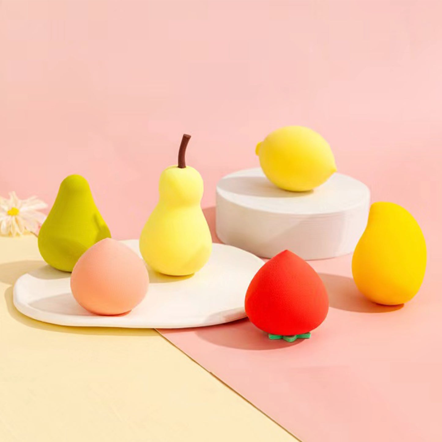 CUFFS N LASHES Latex Free Fruit Beauty Sponge set of 6
