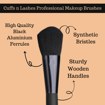 Cuffs N Lashes Makeup Brushes, F024 - Big Powder Brush