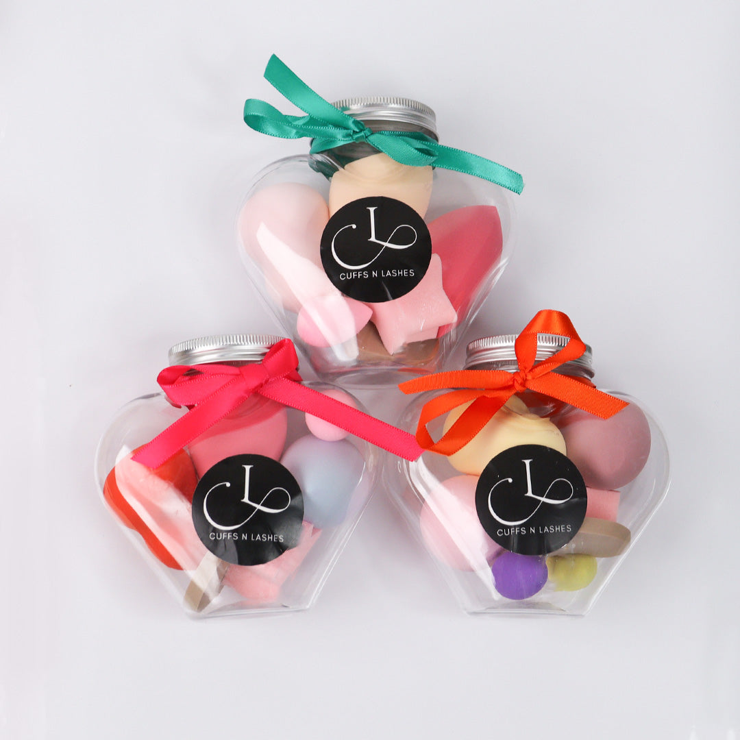 Cuffs N Lashes Multi Makeup Blender/Sponge Jar