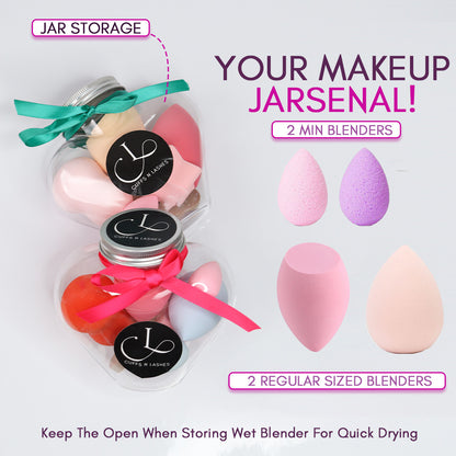 Cuffs N Lashes Multi Makeup Blender/Sponge Jar