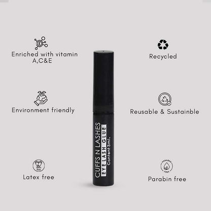 Cuffs N Lashes Eyelash Glue 3 ml Black