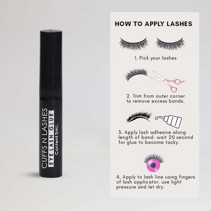 Cuffs N Lashes Eyelash Glue 3 ml Black