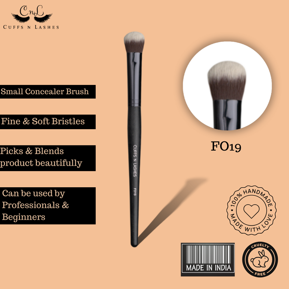 Cuffs N Lashes Makeup Brushes, F019 - Small Concealer Brush