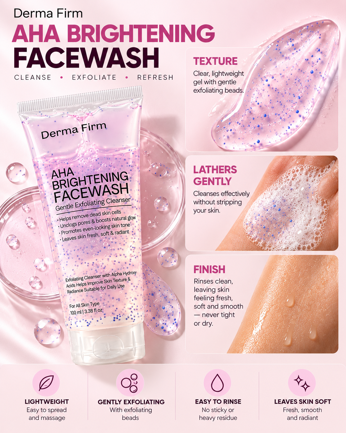 Derma Firm AHA Brightening Facewash
