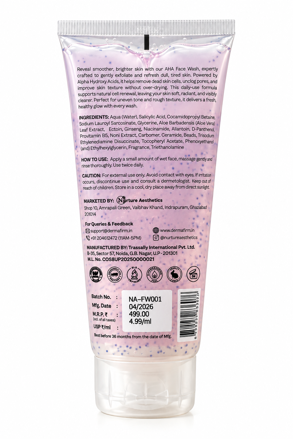 Derma Firm AHA Brightening Facewash