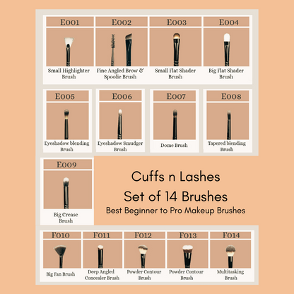 Cuffs N Lashes Makeup Brushes, F018 - Small Contour Brush