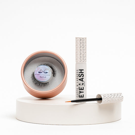 Cuffs N Lashes Eyelash combo (6 Eyelashes and 1 eyelash glue)