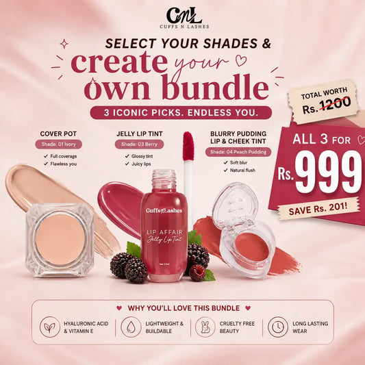 Cuffs N Lashes Glam Lip & Base Trio Bundle