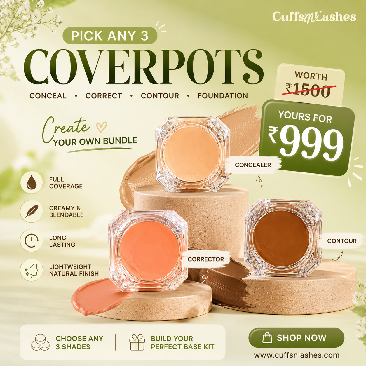 Cuffs N Lashes Cover Pots Bundle Of 3