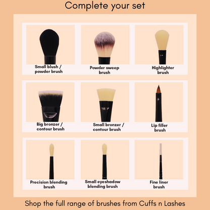 Cuffs N Lashes Makeup Brushes, F017 - Big Contour Brush