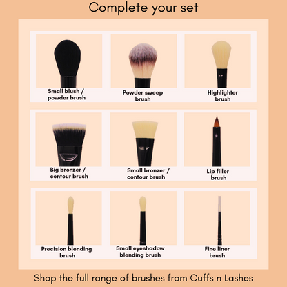 Cuffs N Lashes Makeup Brushes, F019 - Small Concealer Brush