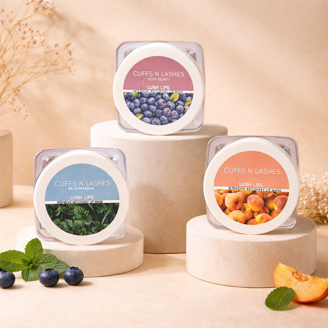 Cuffs N Lashes Nourishing Lip Mask – Set of 3 | Vitamin E & Vitamin C