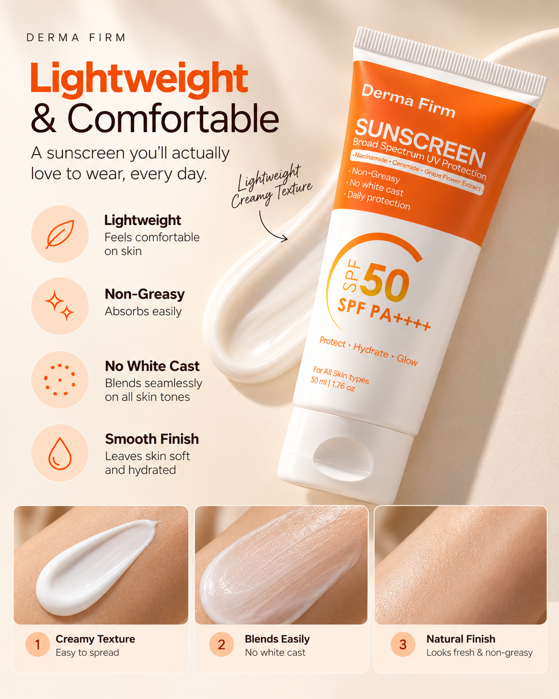 Derma Firm Sunscreen SPF 50 PA++++