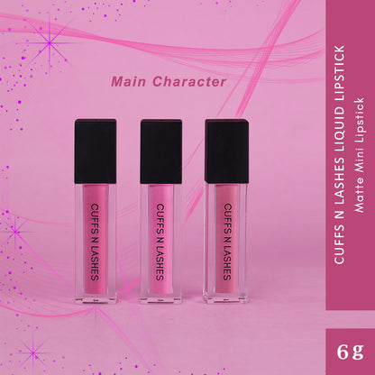 Cuffs N Lashes Matte Mini Liquid Lipstick (Set of 3)