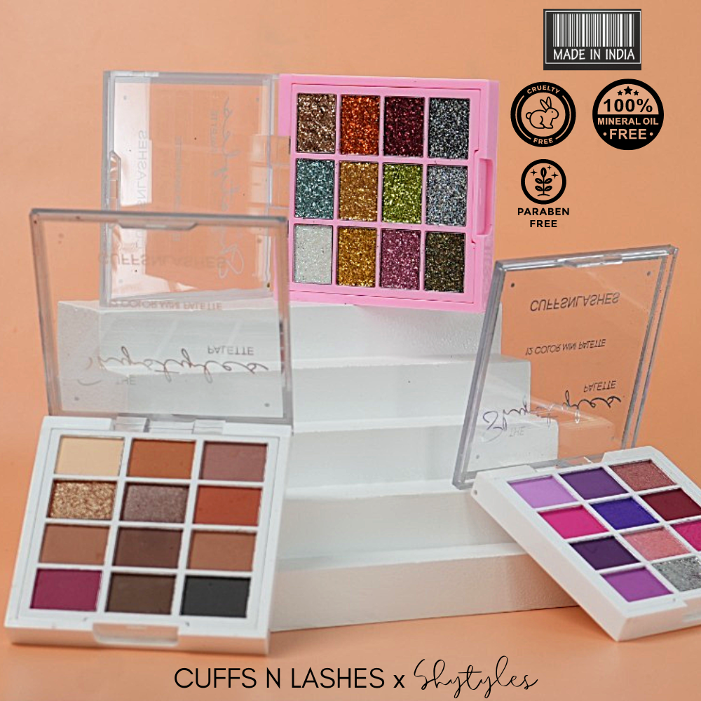 Cuffs n Lashes x ShyStyles 12 Color Mini Palette