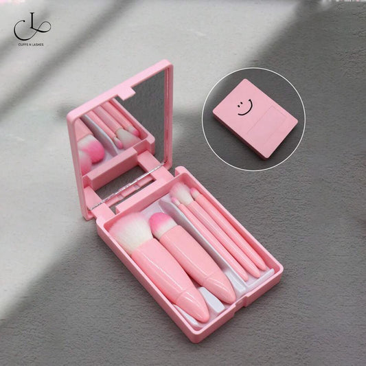 Cuffs N Lashes Mini Brush Set of 5 - Baby Pink