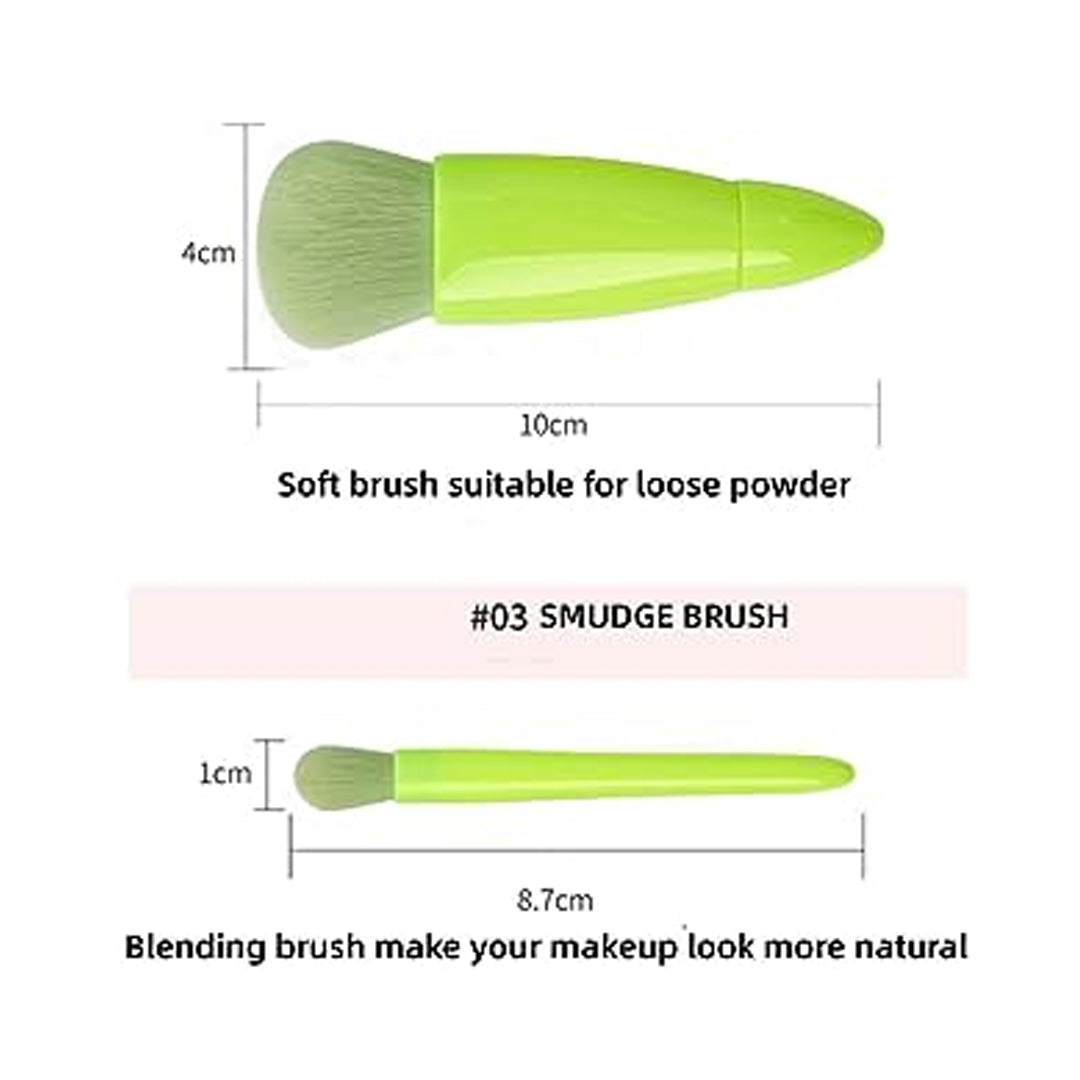 Cuffs N Lashes Mini Brush Set of 5 - Green