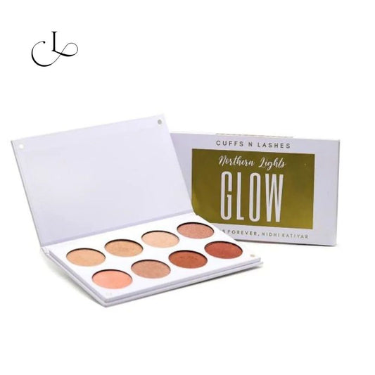 Cuffs N Lashes Northern Lights Glow 8 Color Highlighter Palette