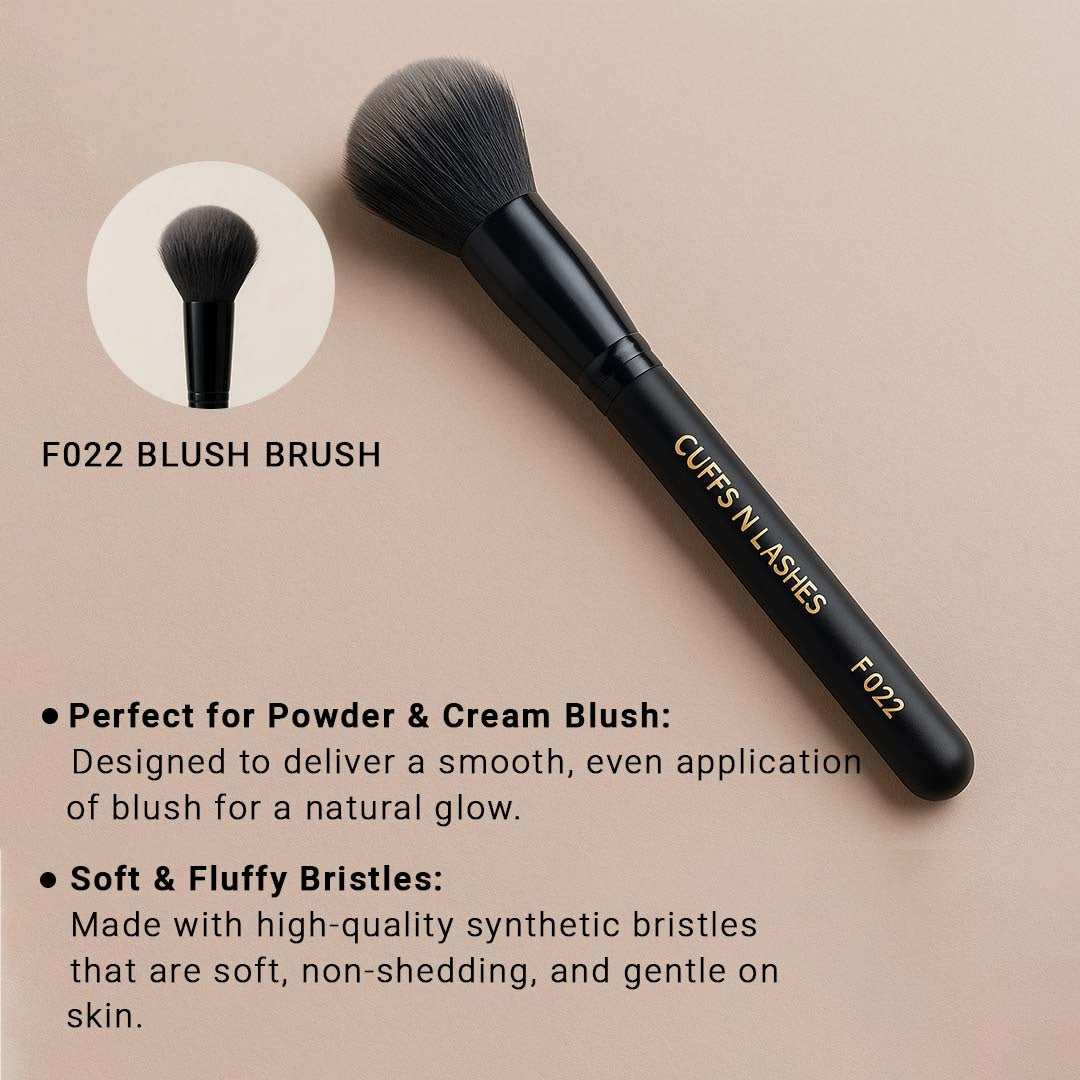 Cuffs N Lashes Makeup Brushes, F022 - Blush Brush