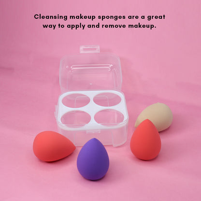 Cuffs N Lashes Makeup Blender/Sponge Set of 4 Multicolor