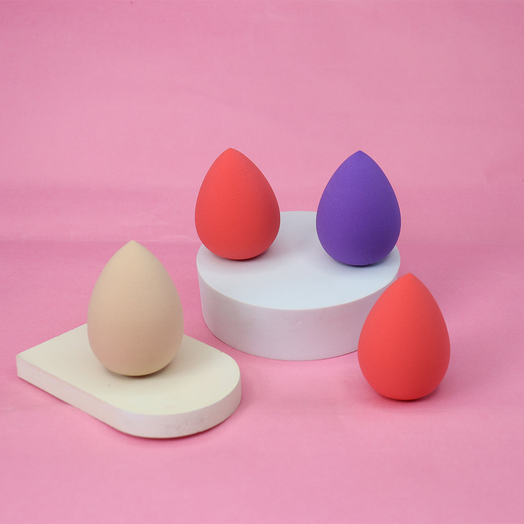 Cuffs N Lashes Makeup Blender/Sponge Set of 4 Multicolor