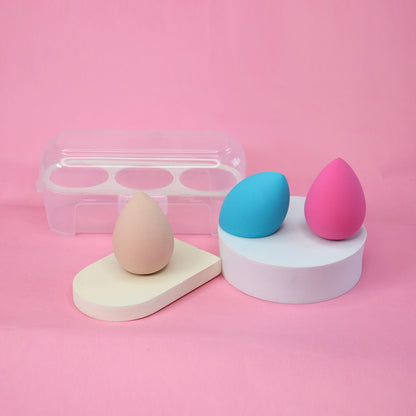 Cuffs N Lashes Makeup Blender/Sponge Set of 3 Multi Color 2normal 1 slant cut