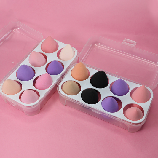 Cuffs N Lashes Makeup Blender/Sponge Set of 8 Multi Color normal