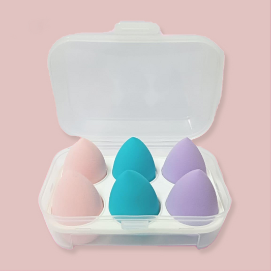 Cuffs N Lashes Makeup Blender/Sponge Set of 6 Multicolor