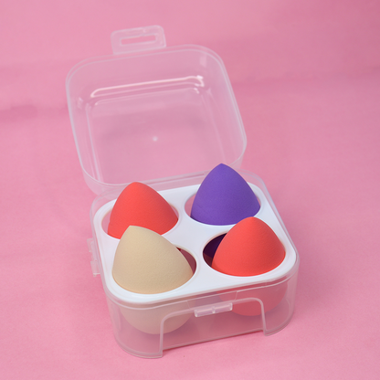 Cuffs N Lashes Makeup Blender/Sponge Set of 4 Multicolor